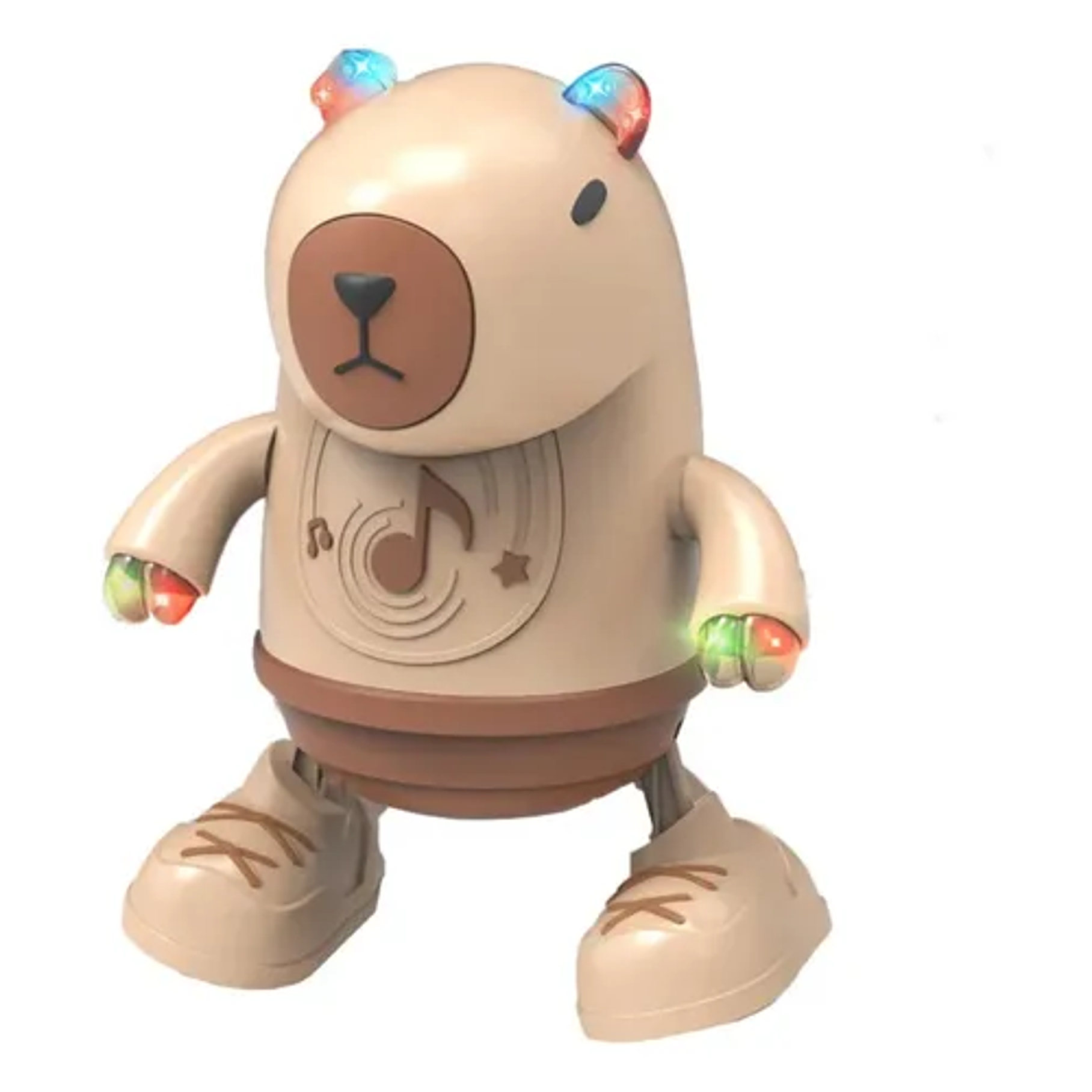 Robot Capibara Bailarín Led Capibara Marrón Carpincho Marrón Capi Capi Fiesta 1