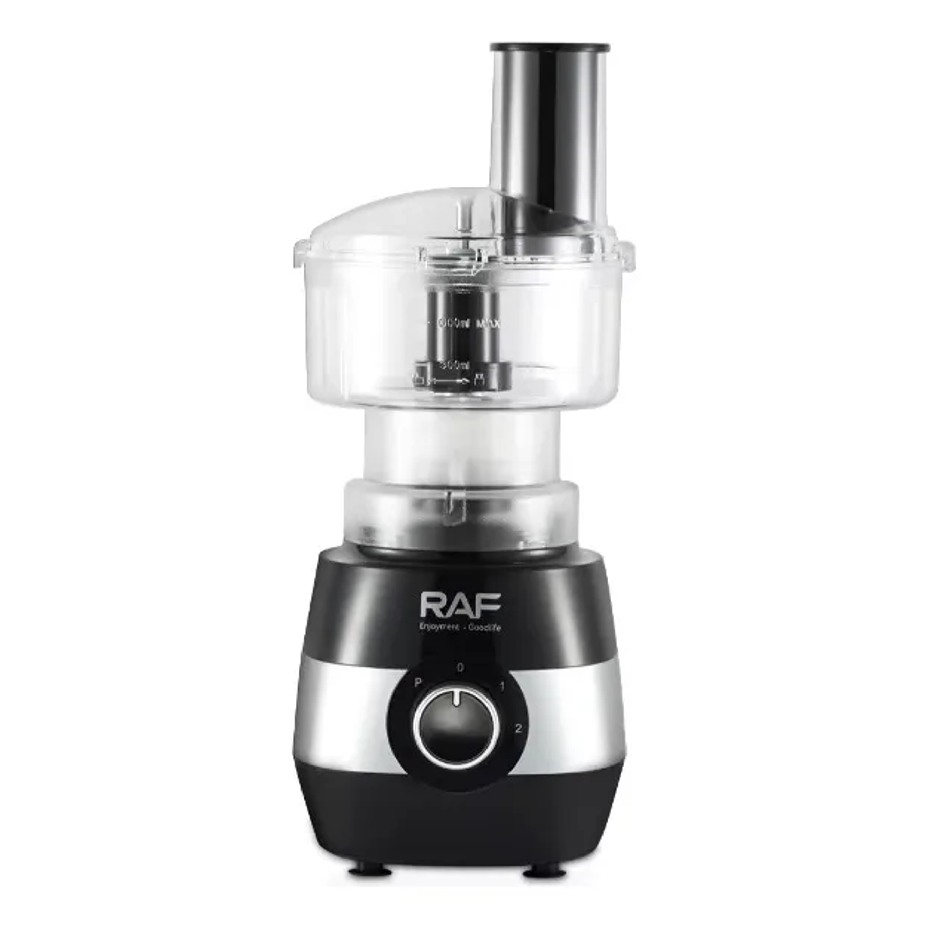 Juego de procesador licuadora extractor frutas verduras 6 en 1 color negro Raf R.2869 2