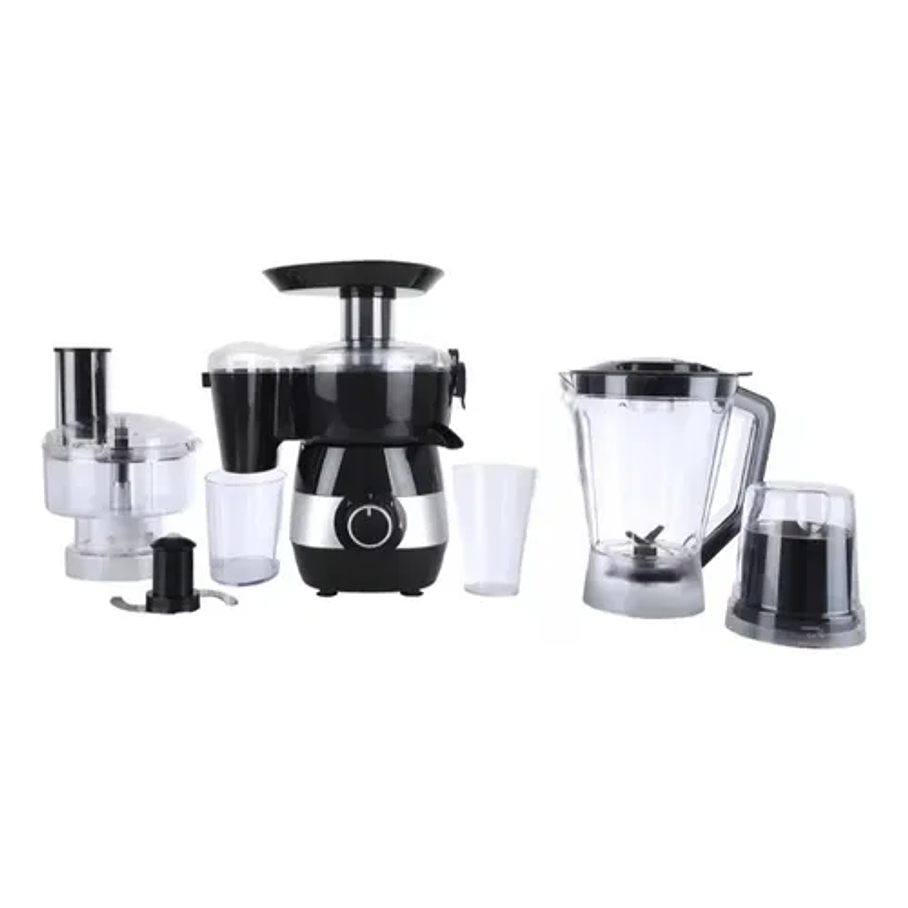 Juego de procesador licuadora extractor frutas verduras 6 en 1 color negro Raf R.2869 3