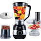 Juego de procesador licuadora extractor frutas verduras 6 en 1 color negro Raf R.2869 - Miniatura 7
