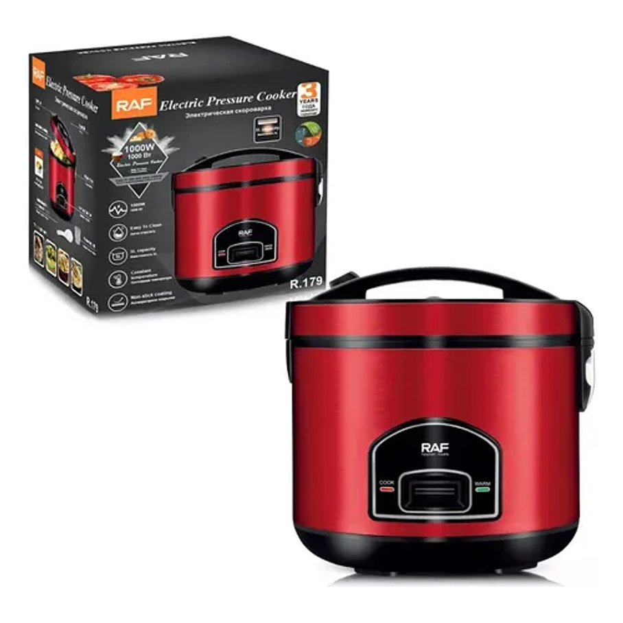Olla Arrocera Digital Multifuncional 900w 5l Color Rojo Frecuencia Raf R.179 1