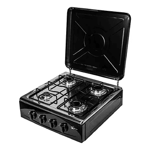 Cocinas Gas Cocina Encimera Gas Cocina Gas Cocina 4 Platos Color Negro Sobremesa