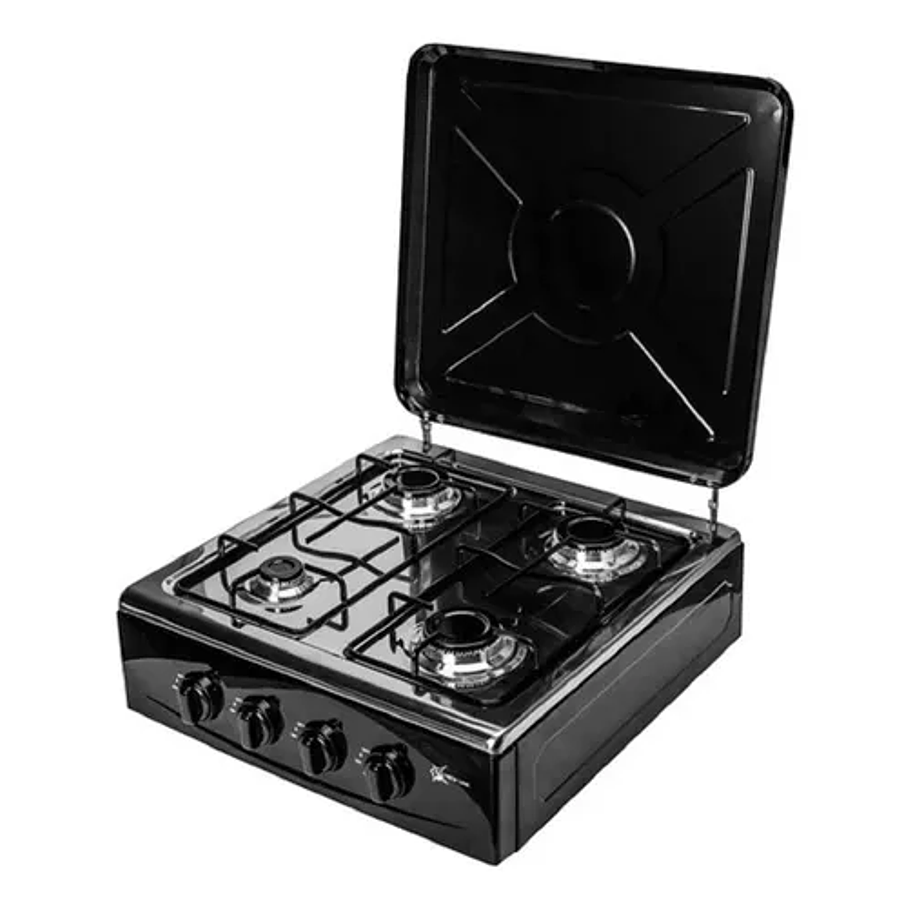 Cocinas Gas Cocina Encimera Gas Cocina Gas Cocina 4 Platos Color Negro Sobremesa 1