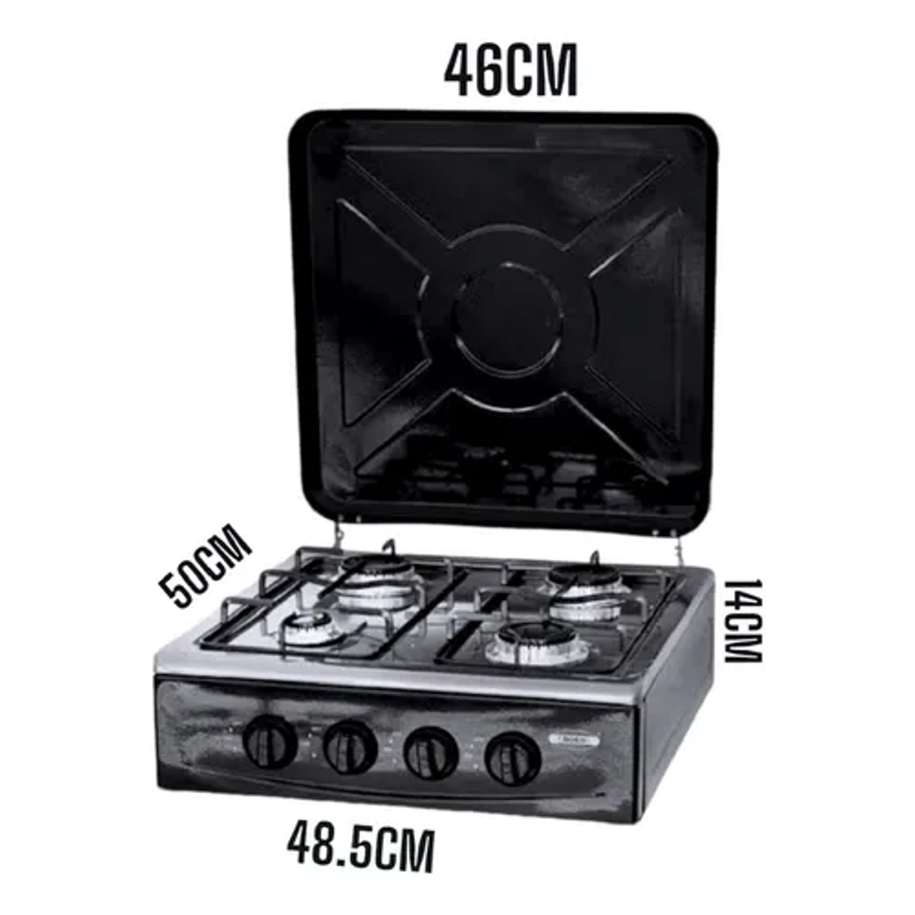 Cocinas Gas Cocina Encimera Gas Cocina Gas Cocina 4 Platos Color Negro Sobremesa 2