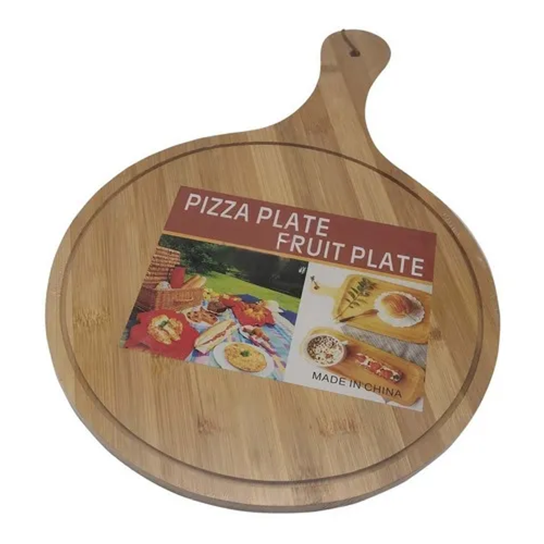 Plato De Madera Para Pizza Alimentos 30 Cm Tabla Picoteo 1