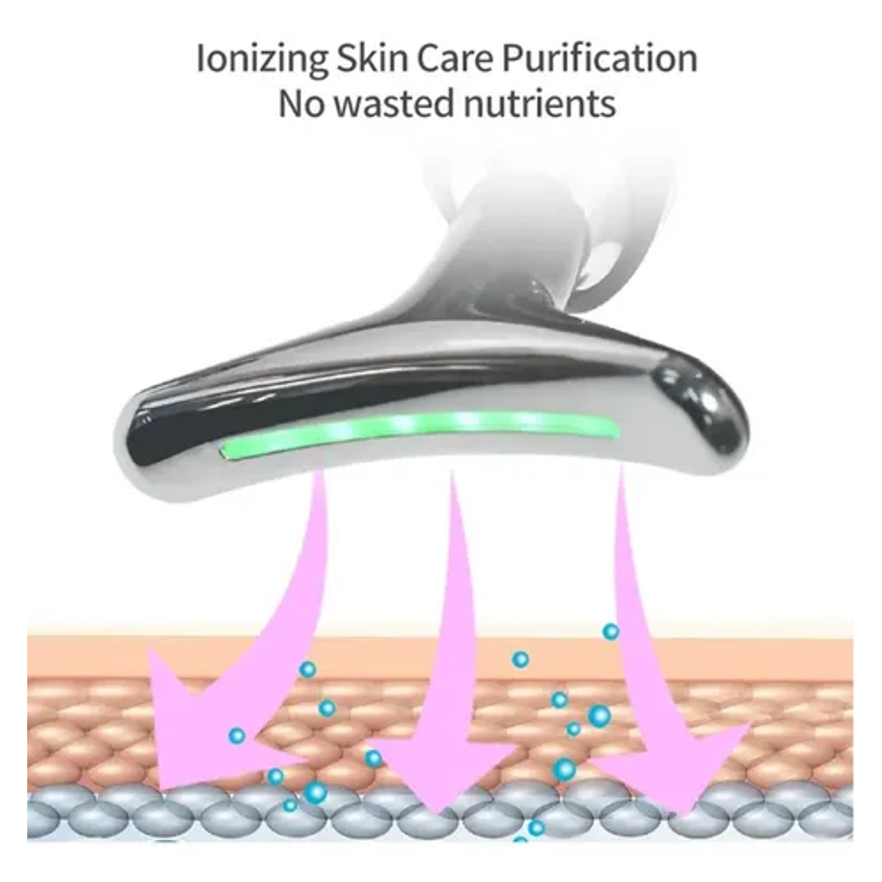 Masajeador Eléctrico Portátil Para Cuerpo Entero Genérica Led Facial Massageador Negro 8