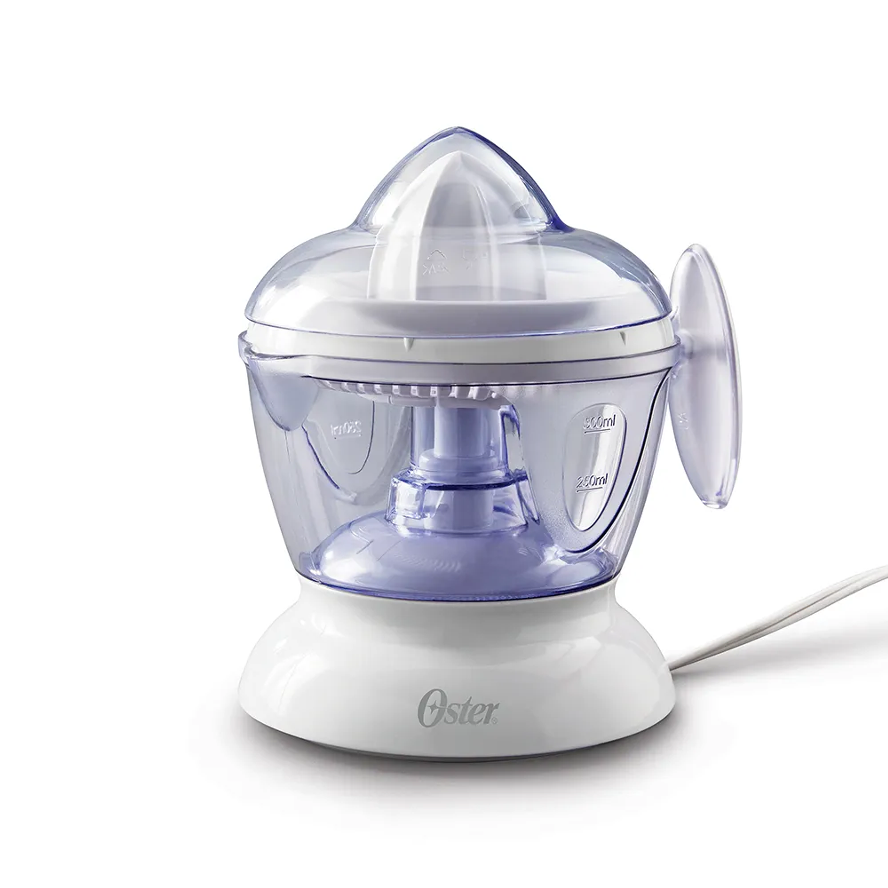Oster® Exprimidor de Cítricos, con Rotación Bidireccional, y Colador de Semillas y Pulpa, 0,5 Lt, Blanco 1