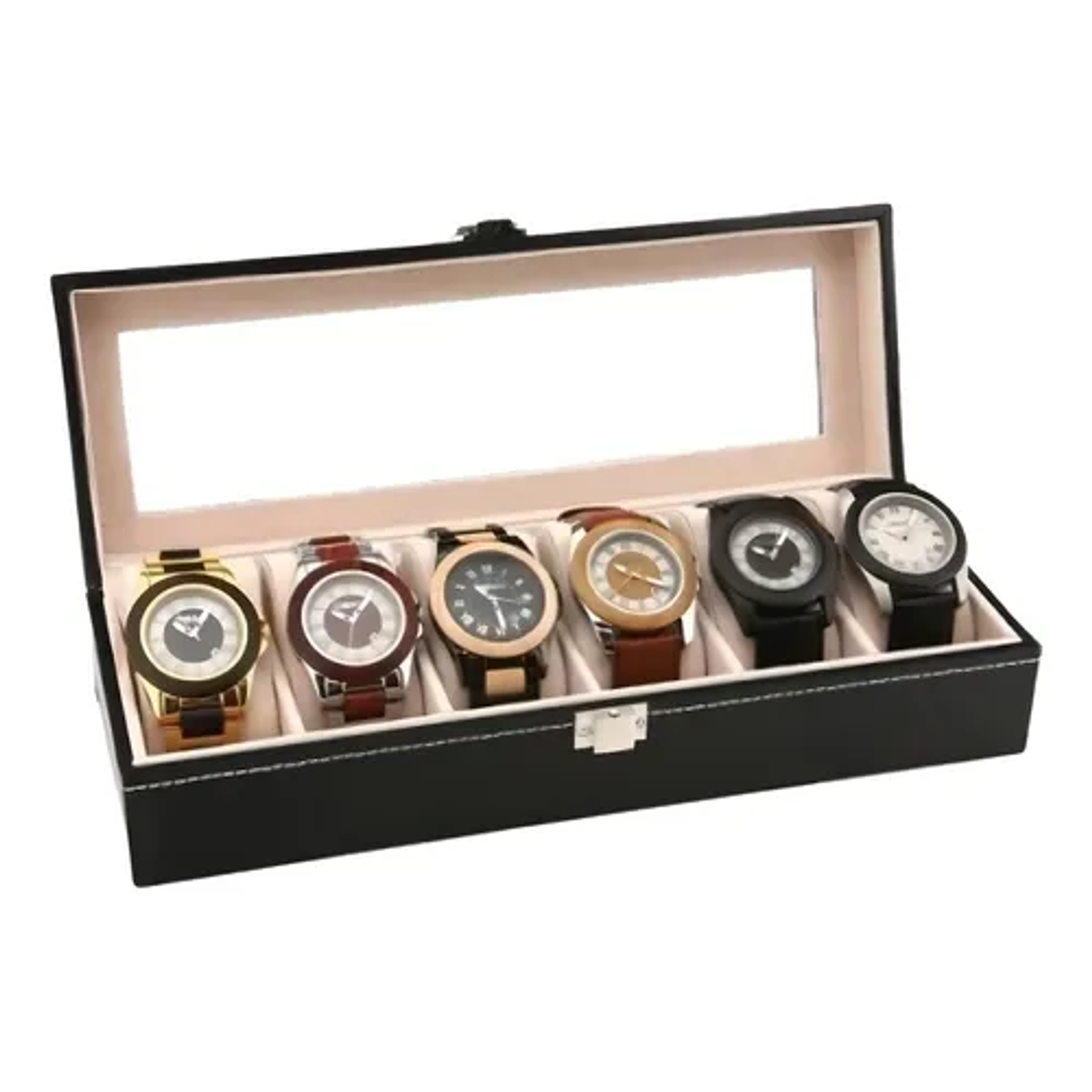 Organizador Reloj Deluxe 6 Relojes Organizados Guardados  Mantenimiento de Reloj 2
