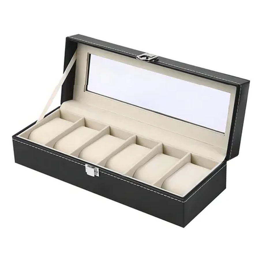 Organizador Reloj Deluxe 6 Relojes Organizados Guardados  Mantenimiento de Reloj 4