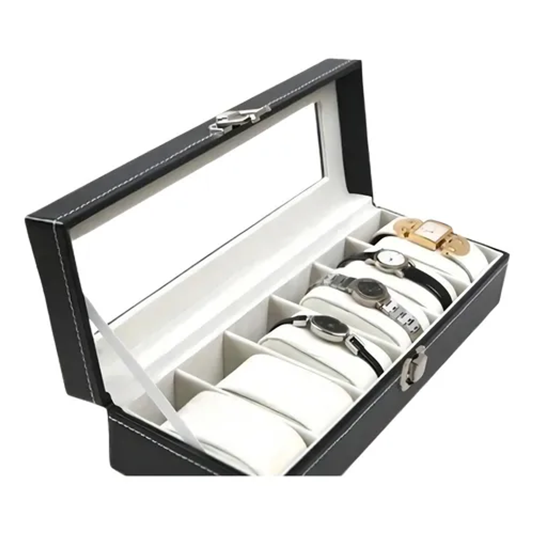 Organizador Reloj Deluxe 6 Relojes Organizados Guardados  Mantenimiento de Reloj 3