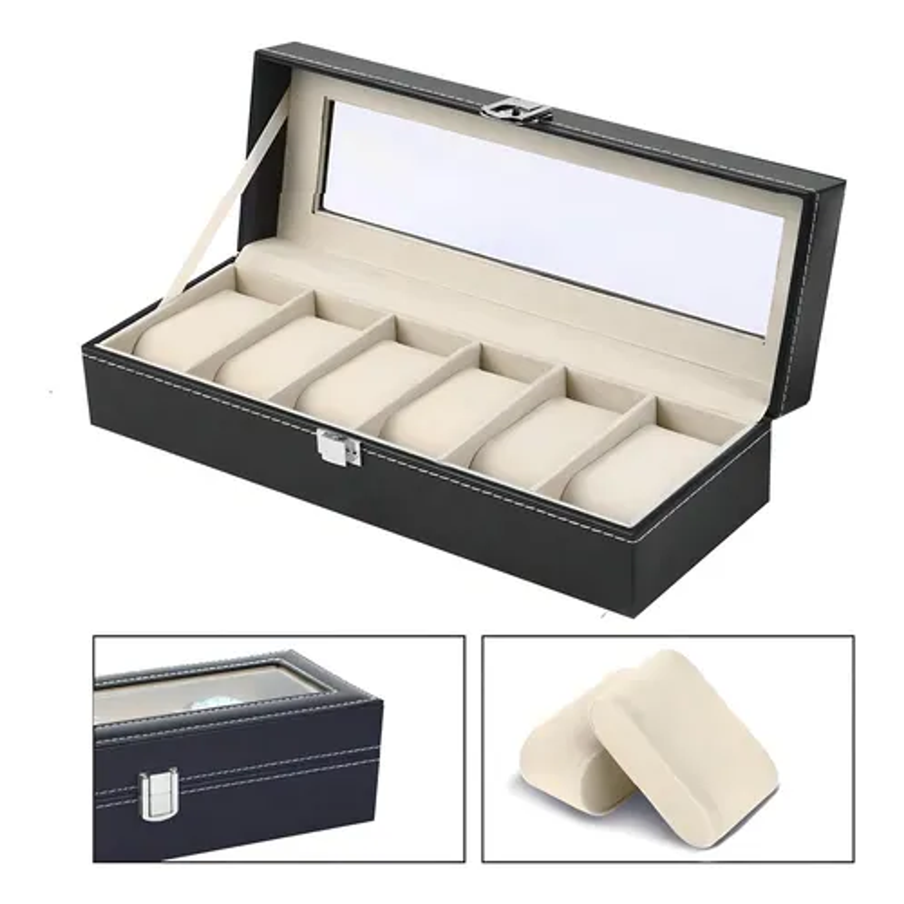 Organizador Reloj Deluxe 6 Relojes Organizados Guardados  Mantenimiento de Reloj 1