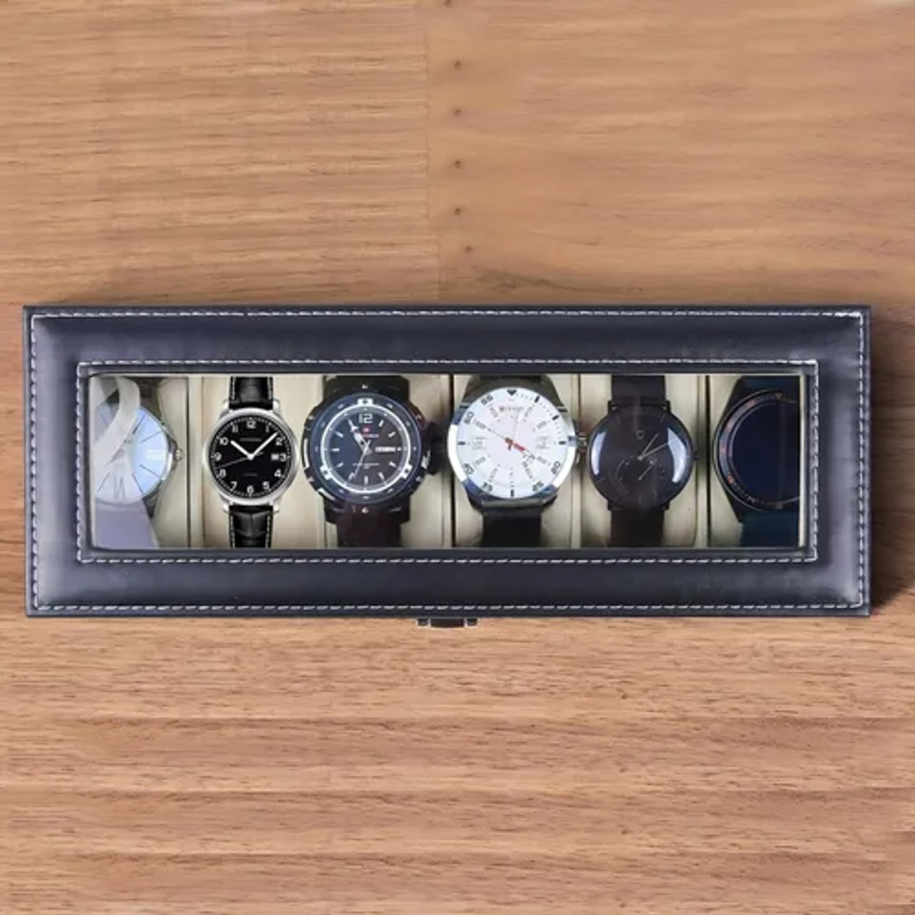 Organizador Reloj Deluxe 6 Relojes Organizados Guardados  Mantenimiento de Reloj 5