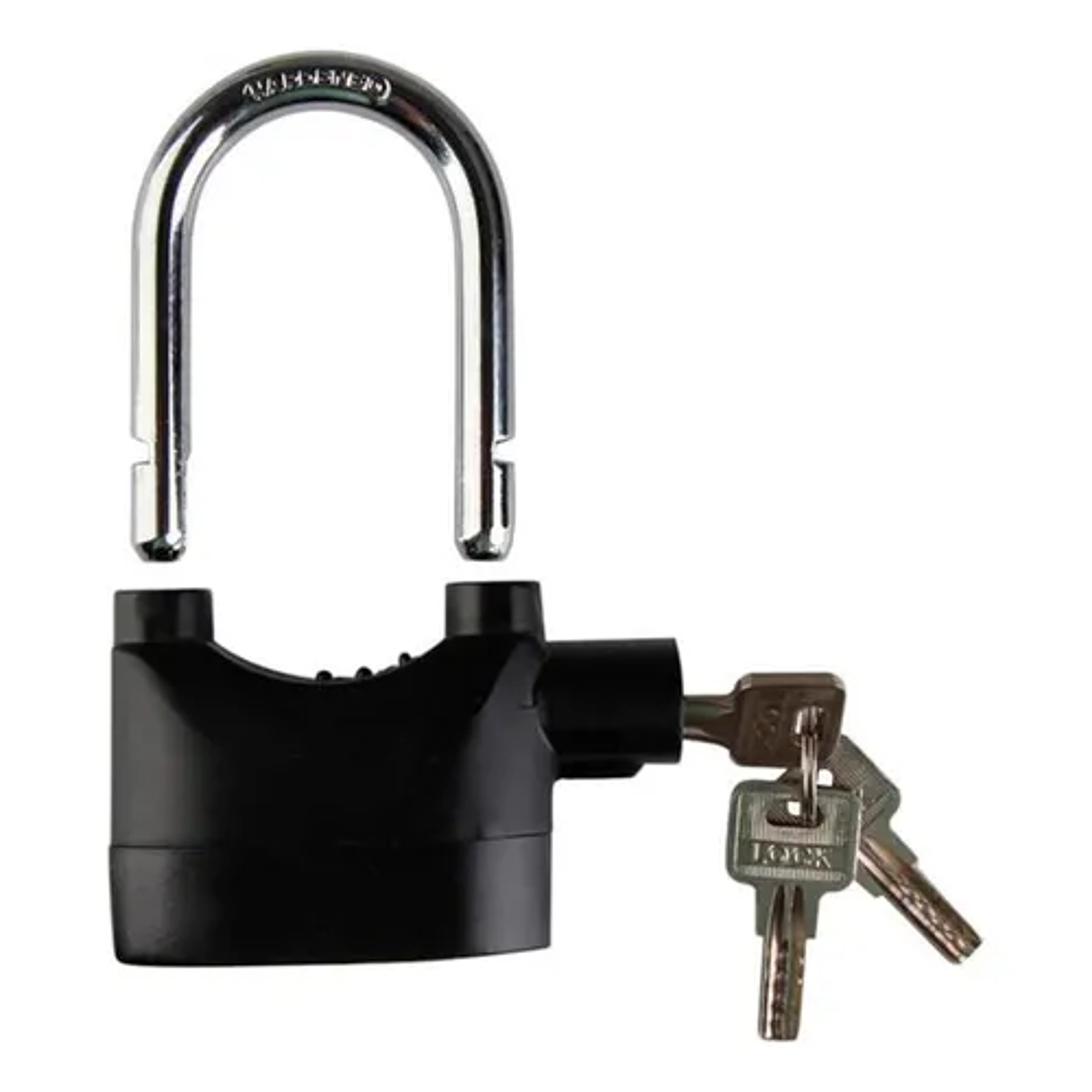 Candado Con Alarma De Sonido Con Disco Antirrobo a Pilas 3 Juego de Llaves 1