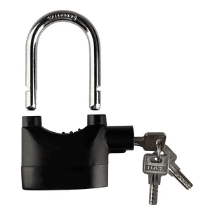 Candado Con Alarma De Sonido Con Disco Antirrobo a Pilas 3 Juego de Llaves