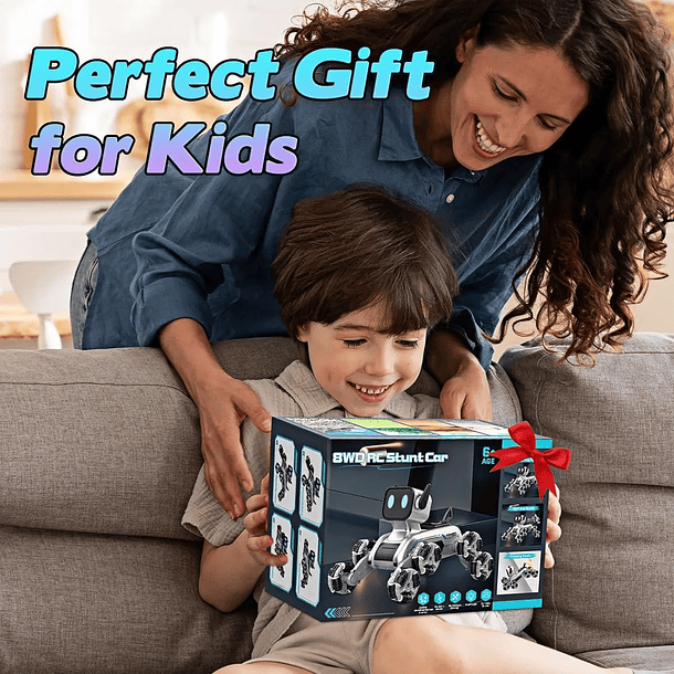 Perro Robot 360 Con Control Remoto Todo Terreno Con Luces Juguete Actualizado 4