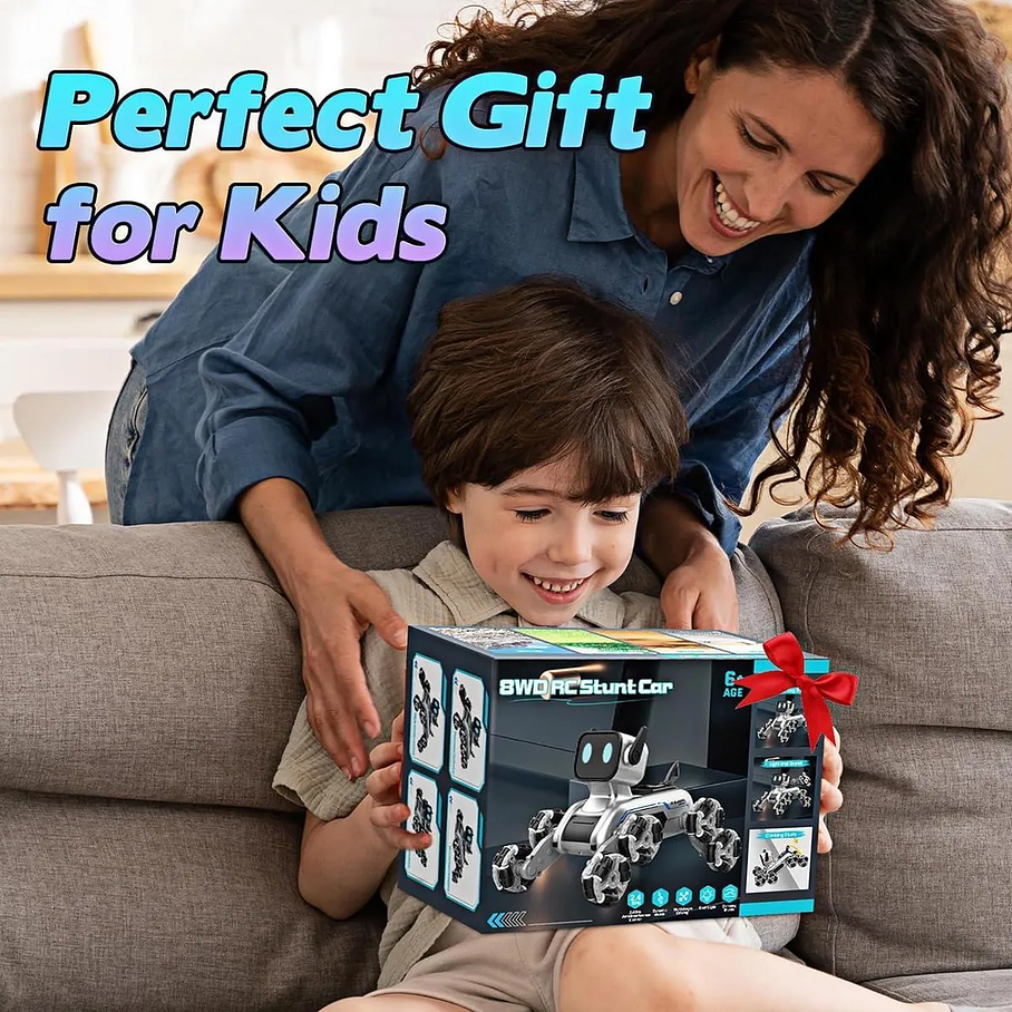 Perro Robot 360 Con Control Remoto Todo Terreno Con Luces Juguete Actualizado 4