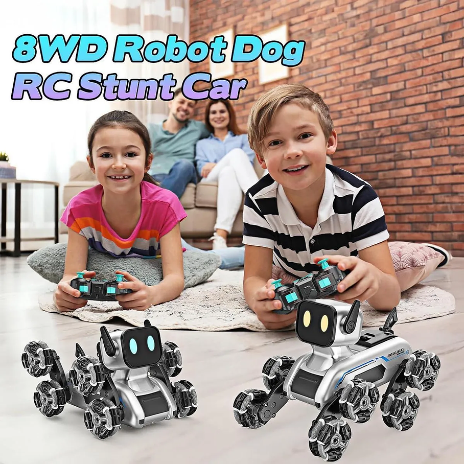 Perro Robot 360 Con Control Remoto Todo Terreno Con Luces Juguete Actualizado 5