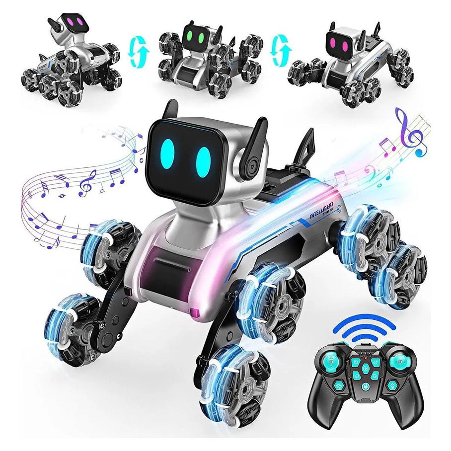 Perro Robot 360 Con Control Remoto Todo Terreno Con Luces Juguete Actualizado 1