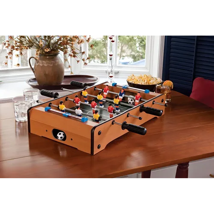 Juego De Mesa Fútbol Para Niños Taca Taca 60,5x30,5cm Taca-taca Marrón Juguete Para Amigos y Familiares  2