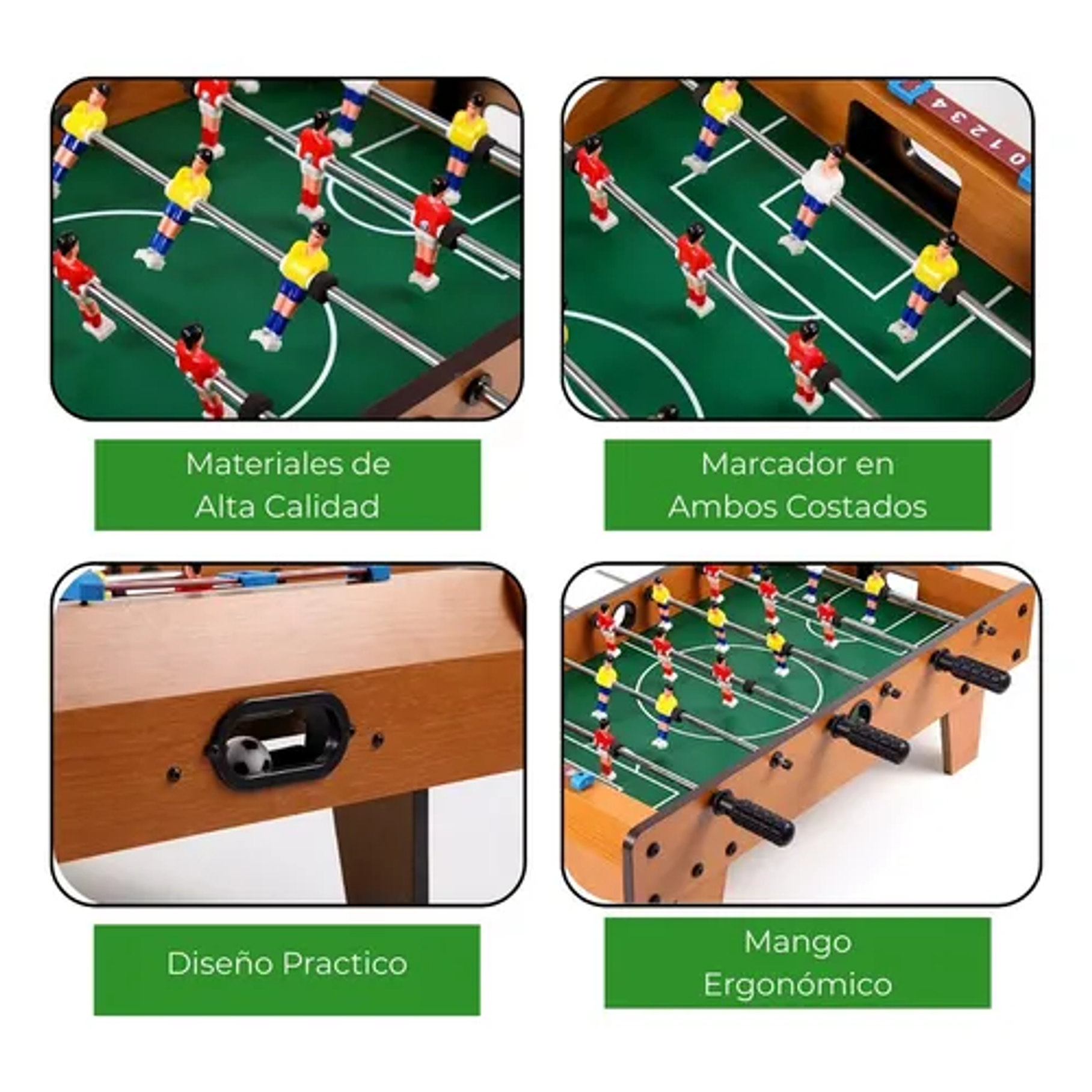 Futbol Mesa Taca Taca Con Patas Y Marcador Madera Mesa Niños  6