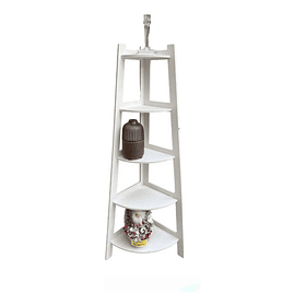 Estante De Esquina De 5 Niveles En Madera Para Oficina, Casa