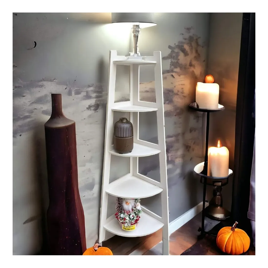 Estante De Esquina De 5 Niveles En Madera Para Oficina, Casa 5