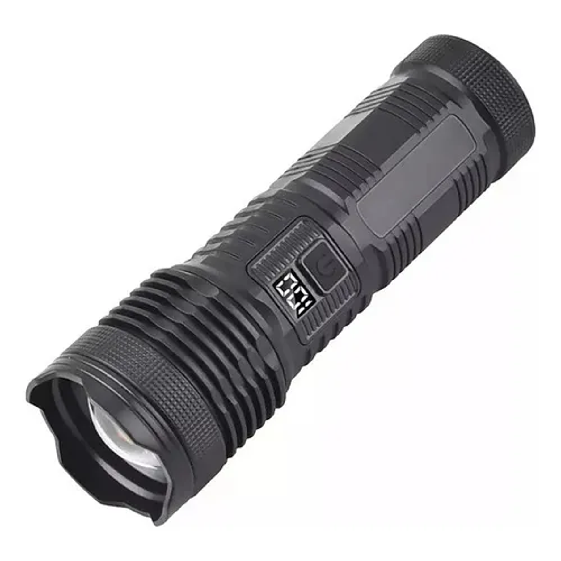 Linterna Recargable Luz Led De Bolsillo Pantalla Lcd Irm Linterna Negro Luz Blanco 2