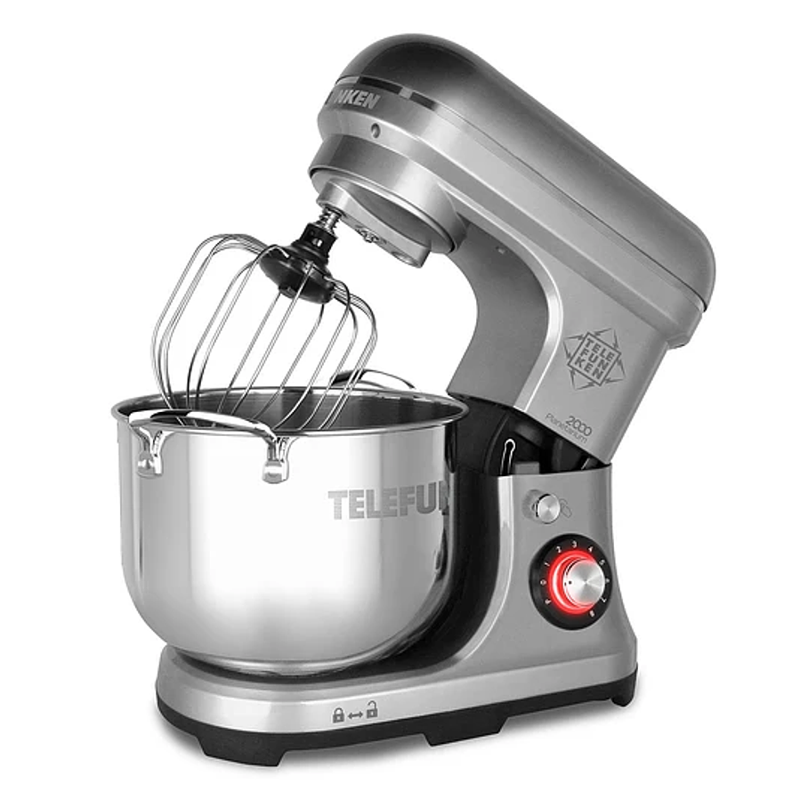 Batidora de Pedestal Telefunken Planetarium 2000 Batidora Profesional Color Gris Acero Inoxidable Alta Calidad 1