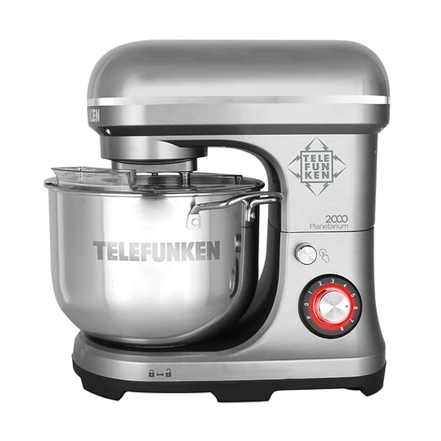 Batidora de Pedestal Telefunken Planetarium 2000 Batidora Profesional Color Gris Acero Inoxidable Alta Calidad 2