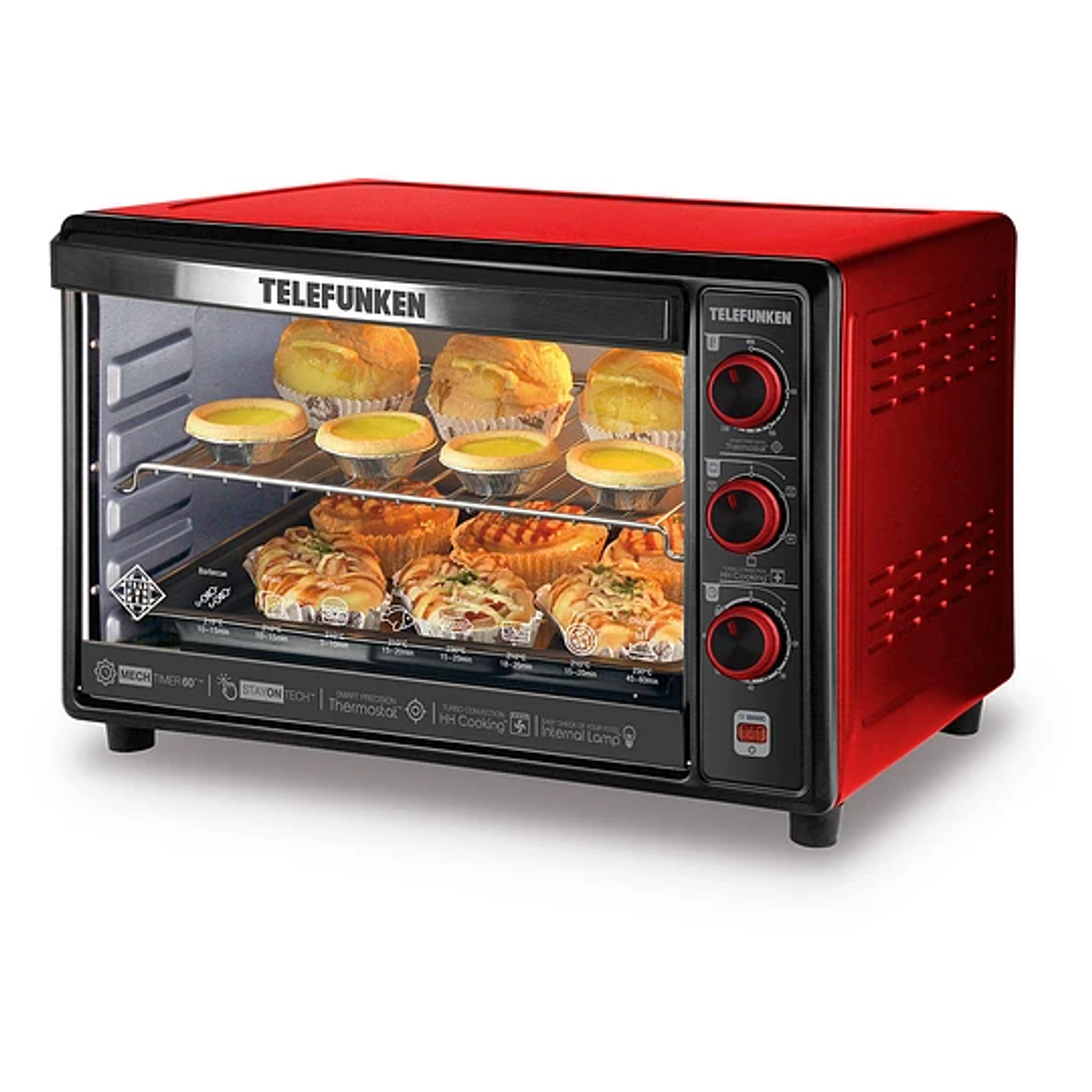 Horno Eléctrico Telefunken TF E650C 60 Lts 2300w Horno Certificado  1