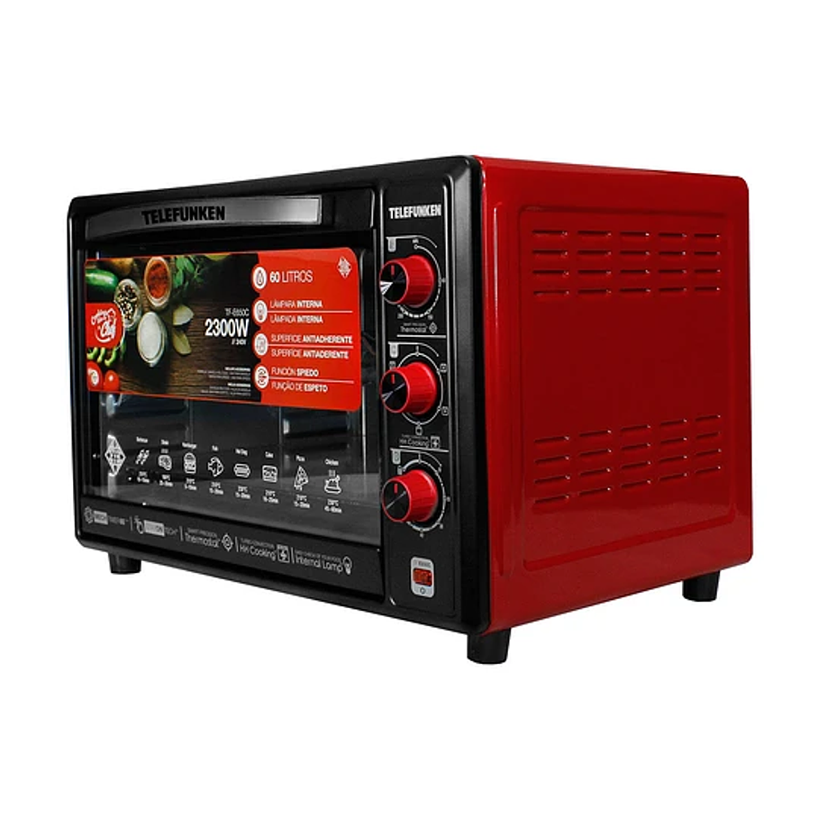 Horno Eléctrico Telefunken TF E650C 60 Lts 2300w Horno Certificado  2