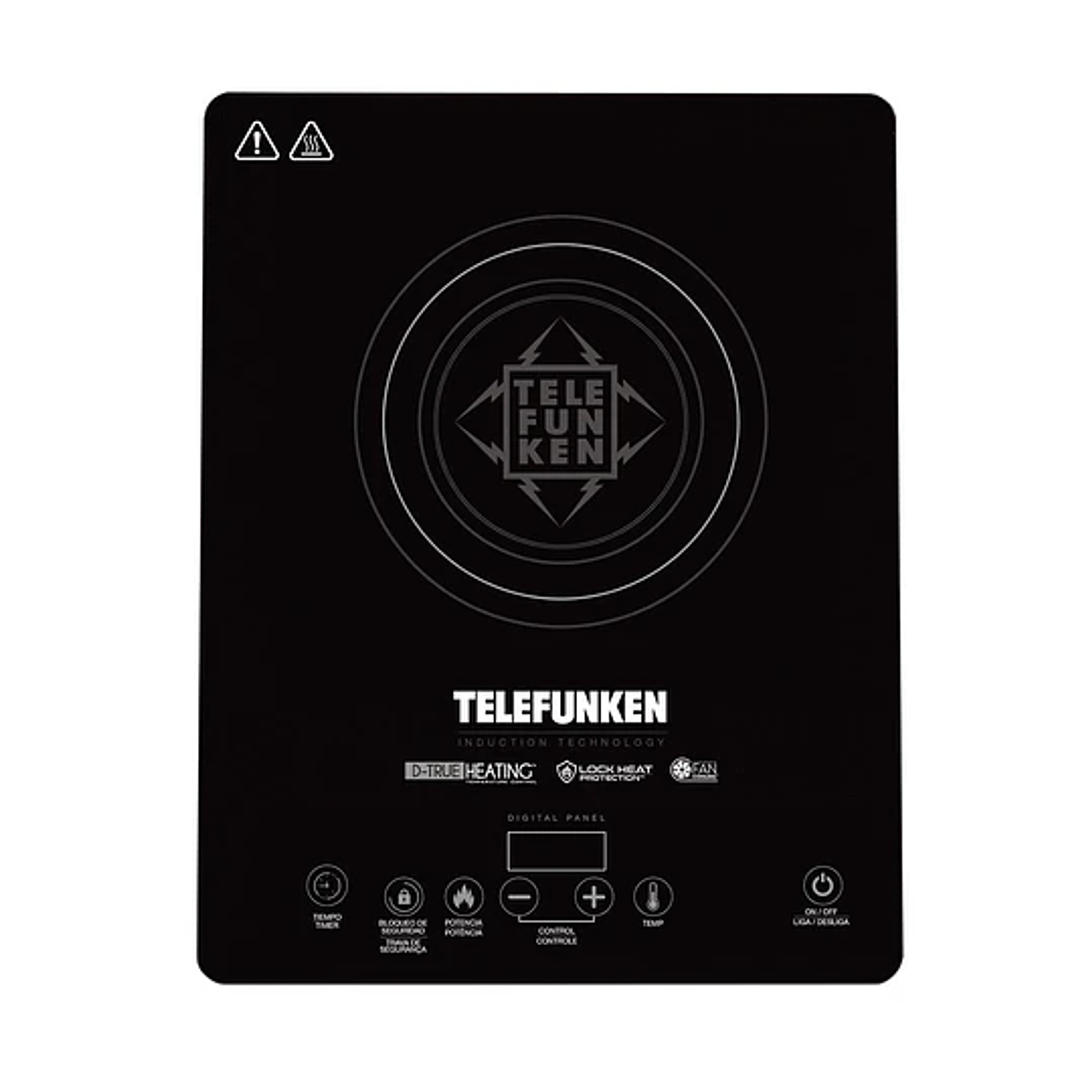Cocinilla Eléctrica Por Inducción Telefunken TF AI9000 220v 2100w Potencia Táctil Vidrio 4