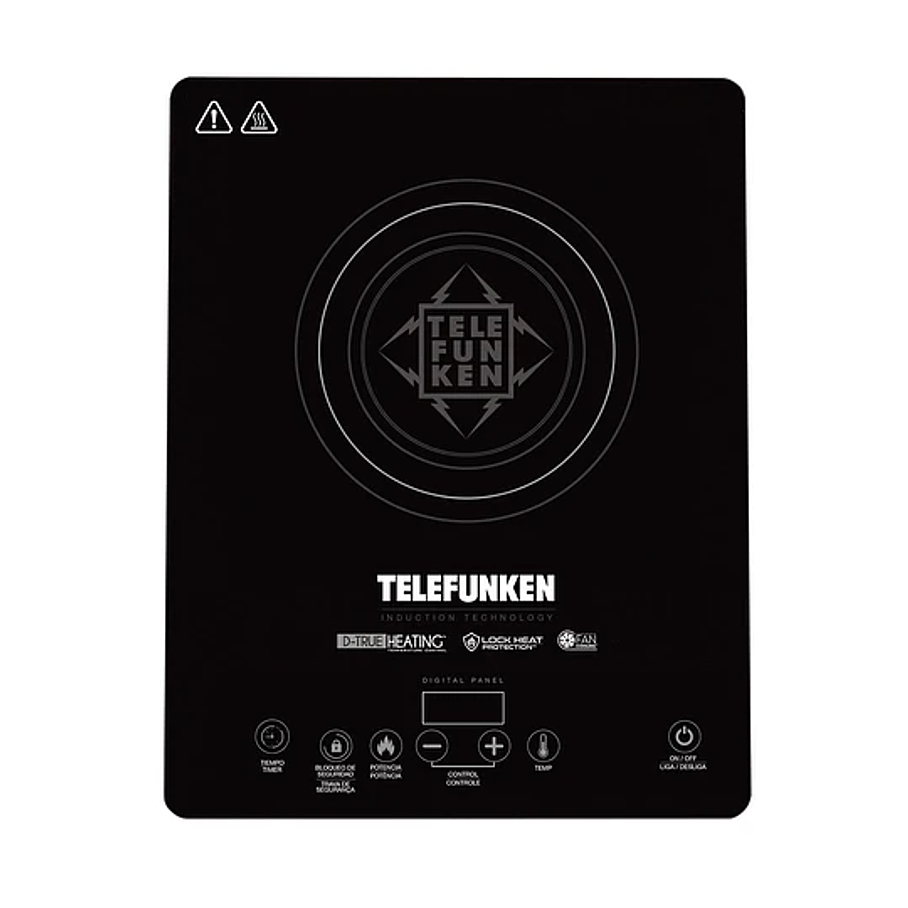 Cocinilla Eléctrica Por Inducción Telefunken TF AI9000 220v 2100w Potencia Táctil Vidrio 4