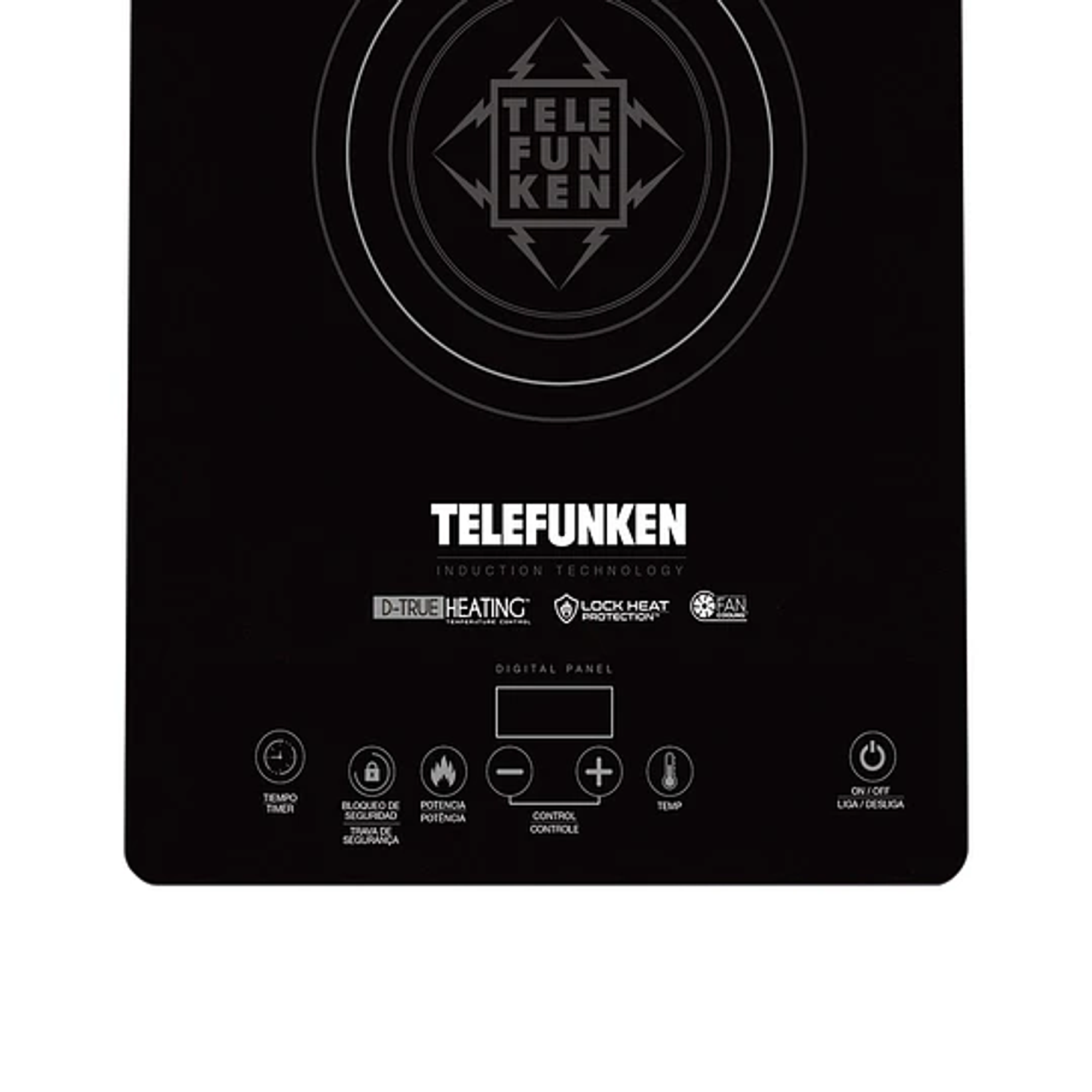 Cocinilla Eléctrica Por Inducción Telefunken TF AI9000 220v 2100w Potencia Táctil Vidrio 2