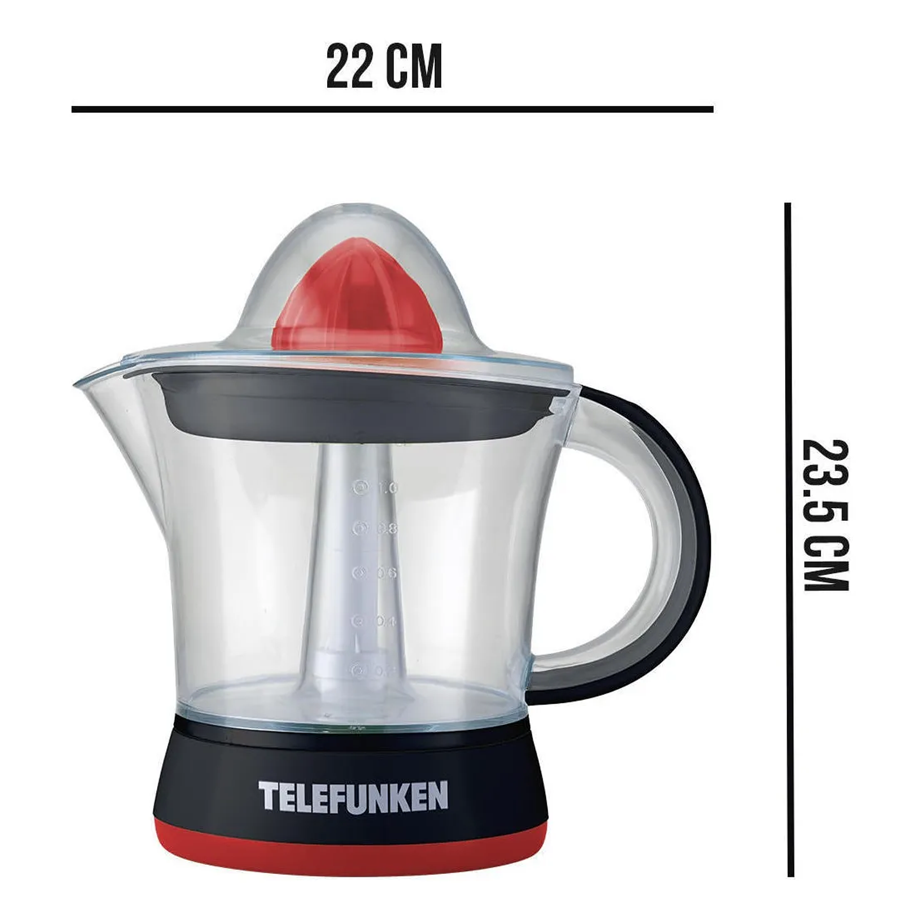 Exprimidor Eléctrico Telefunken Juicer 1250 Para Naranja Limón Y Otras Frutas 4