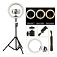 Aro De Luz Led Grande 26 cm Con Tripode 2.1m Aros De Luz Led - Miniatura 1
