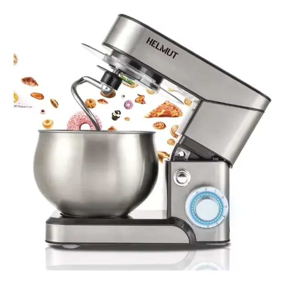 Batidora Pedestal Eléctrica Batidora De Pie Acero Inoxidable Color Plateado 5,8 Lts Acero Inoxidable 1