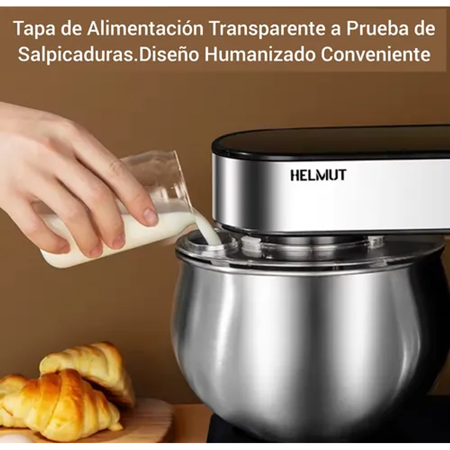 Batidora Pedestal Eléctrica Batidora De Pie Acero Inoxidable Color Plateado 5,8 Lts Acero Inoxidable 4