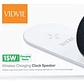 Cargador Inalámbrico Despertador Vidvie Compatible Con Todos Los Celulares Carga Rápida 15W Reloj Parlante Bluetooth  - Miniatura 3