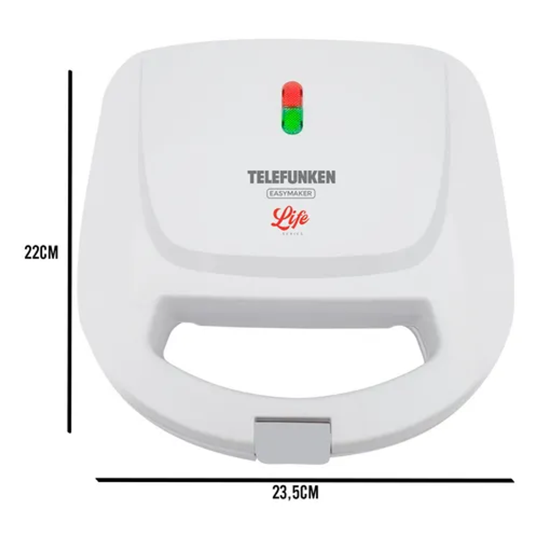 Sandwichera Telefunken TFL EASYMAKER T Antiadherente 2 Panes Color Blanco 4