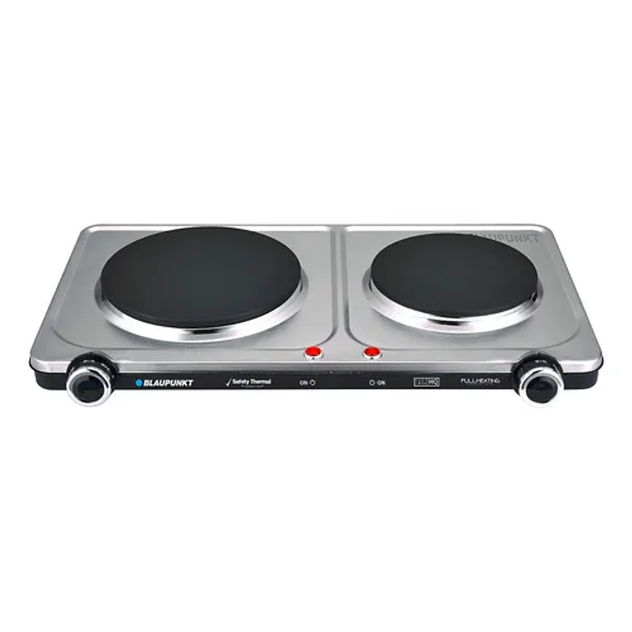 Encimera Con Alimentación Eléctrica - Blaupunkt Bp-ae12900 Color Plateado - 2 Hornillas 1