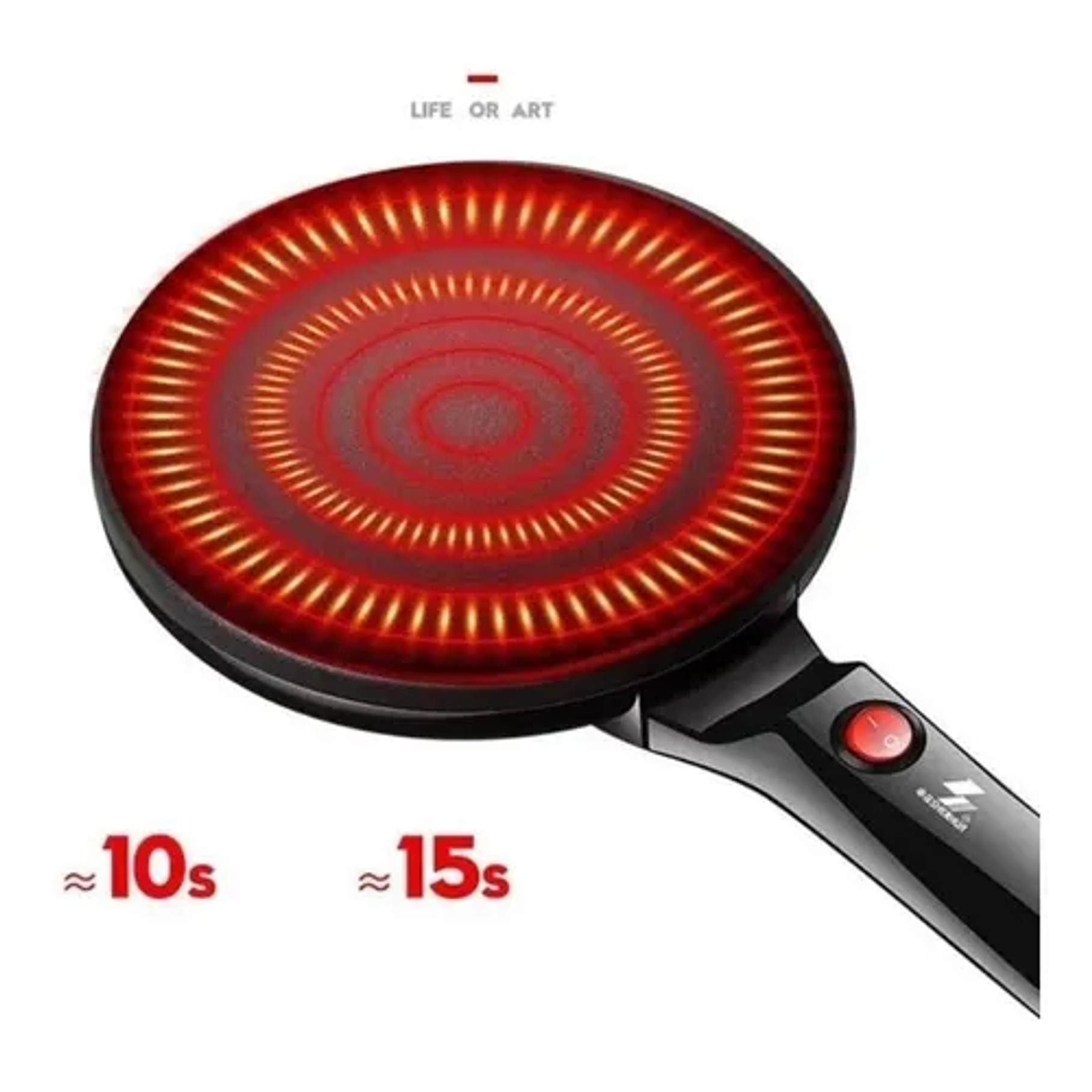 Panquequera Eléctrica Crepes Máquina Panquecas 20cm Panquequ Color Rojo 5