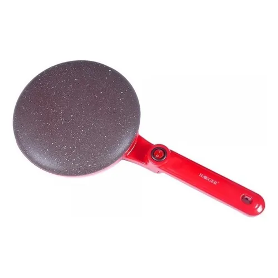 Panquequera Eléctrica Crepes Máquina Panquecas 20cm Panquequ Color Rojo 1