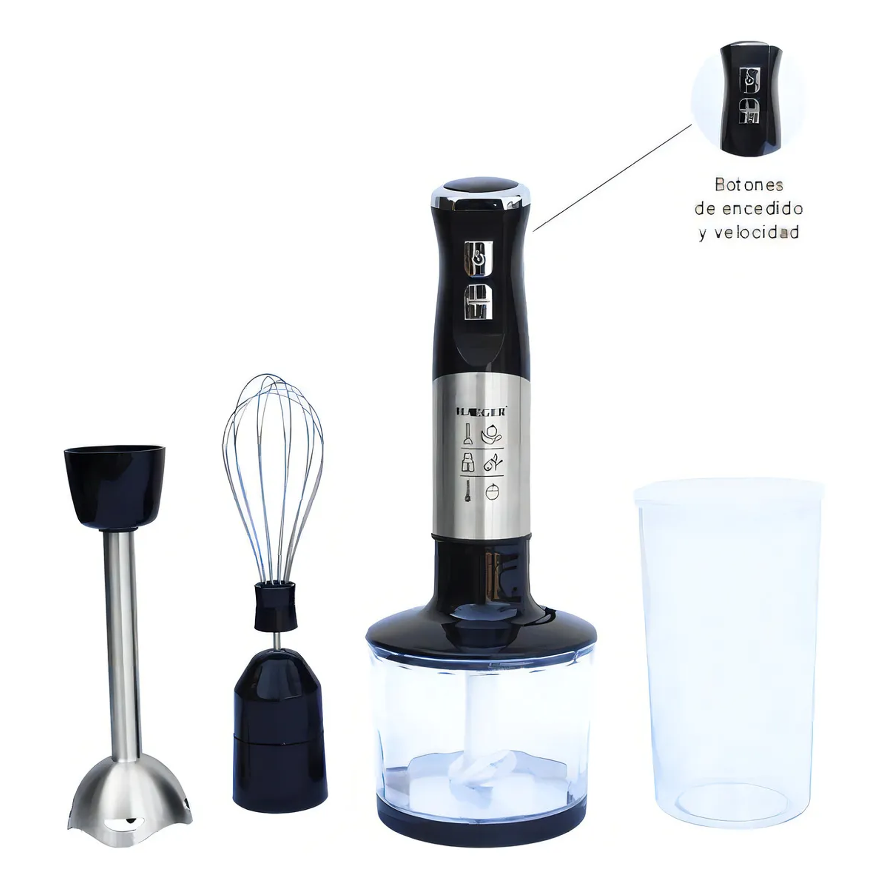 Set Mini Pimer Batidor Picador Moledora 1500w  RAF R.299 6