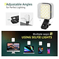 Lampara De Relleno Para Celulares Led Luz Rgb W80 Pinza Video Selfie Led Recargable Msafe Magnético Luces Rgb Colores Relleno Para Fotografías Selfies - Miniatura 6
