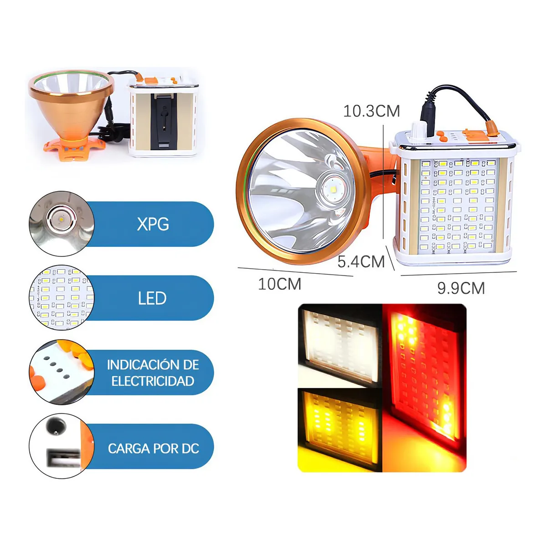 Foco De Caza Led Rojo Potencia 800w Largo Alcance Linterna Luz Roja Led H63 4