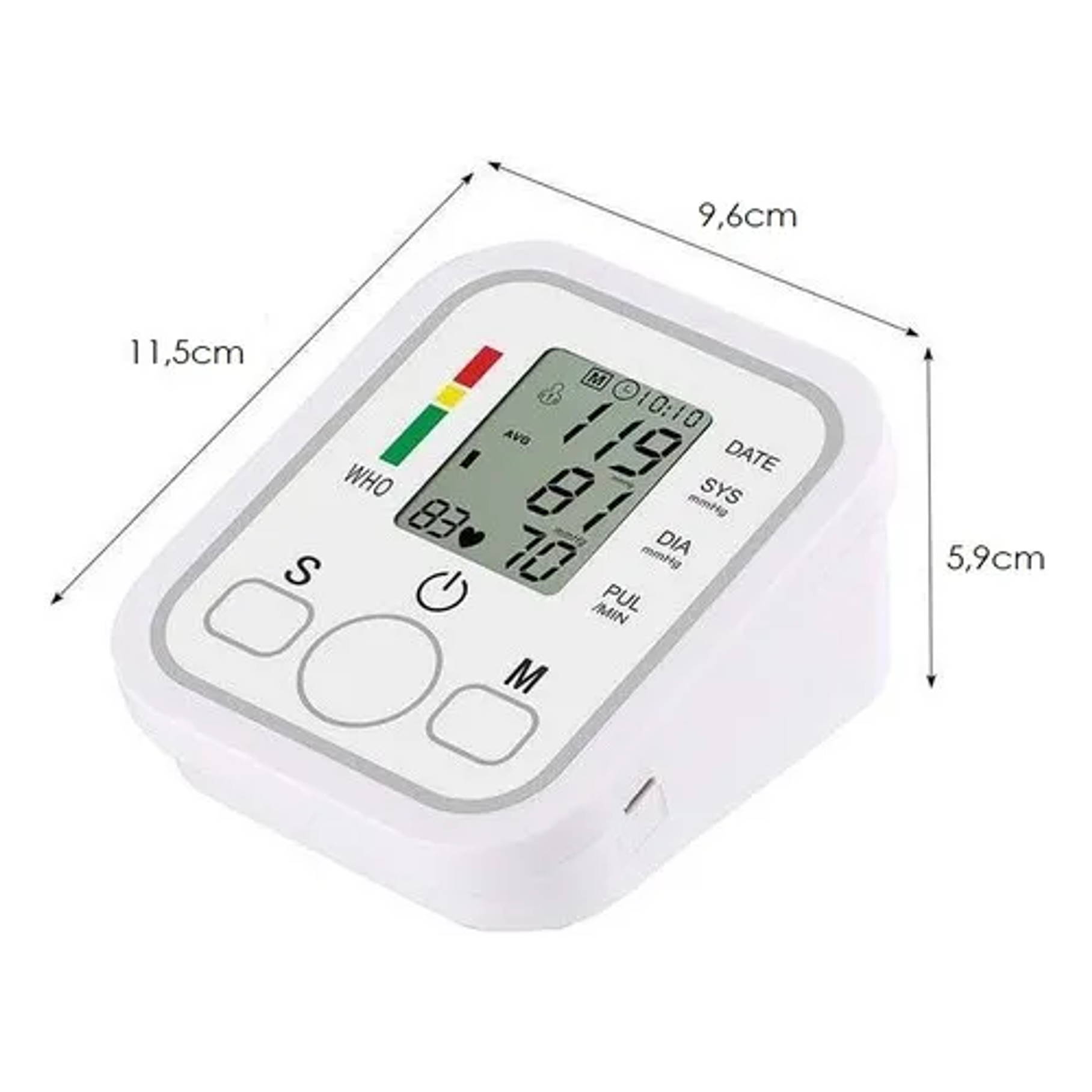 Tensiómetro Digital De Brazo Medidor Presion Arterial Pulso Color Blanco 2