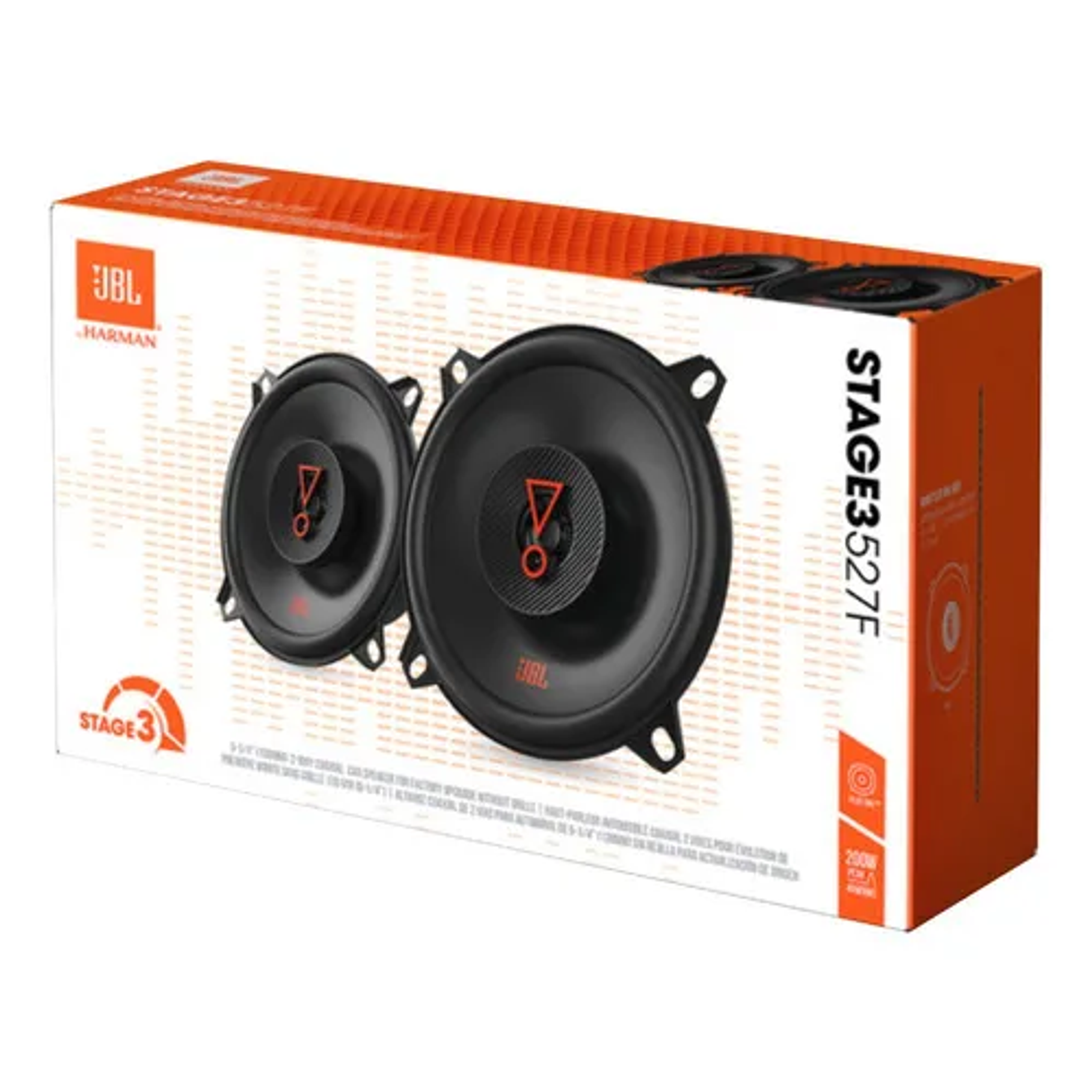 Parlantes Bocinas Para Auto 5 1/4 Pulgadas Jbl Modelo Stage3 527f Color Negro 4