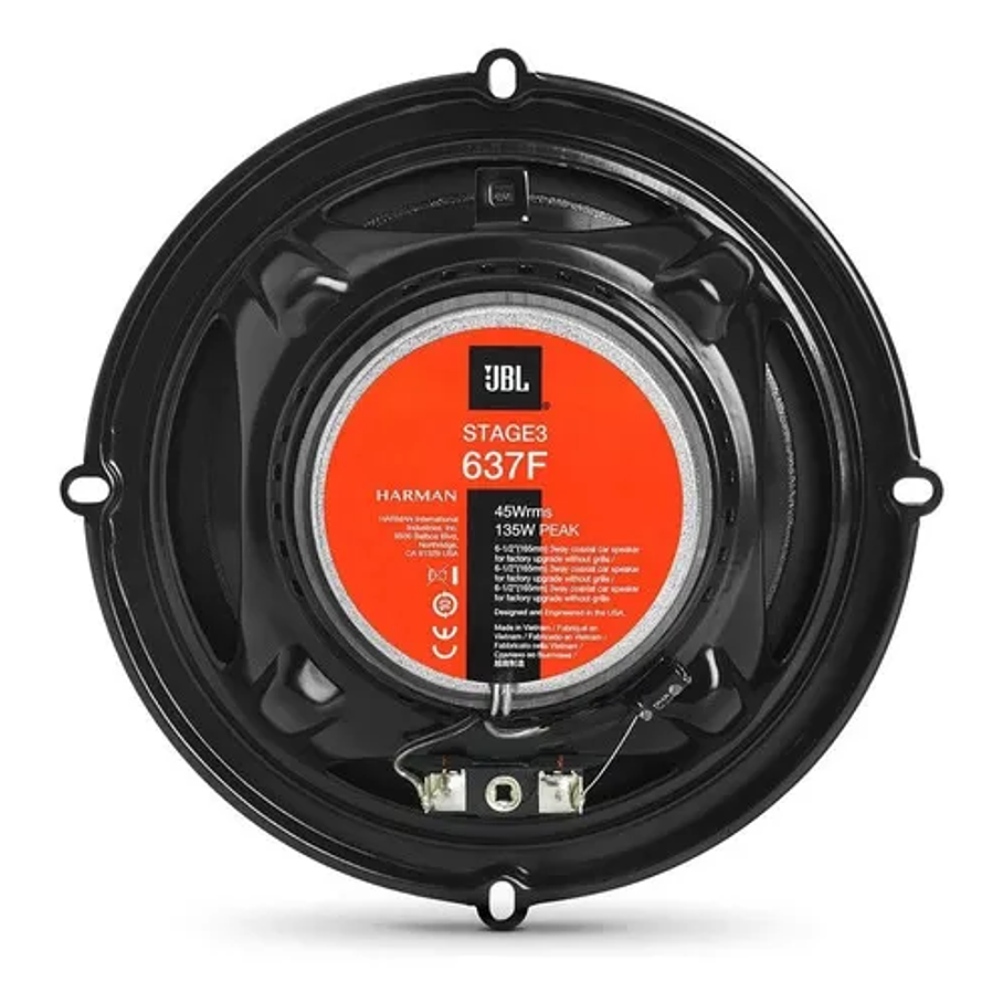 Parlante Carro Jbl Stage3 637f 6 1/2 Pulgadas 45w(rms) Par Color Negro 4