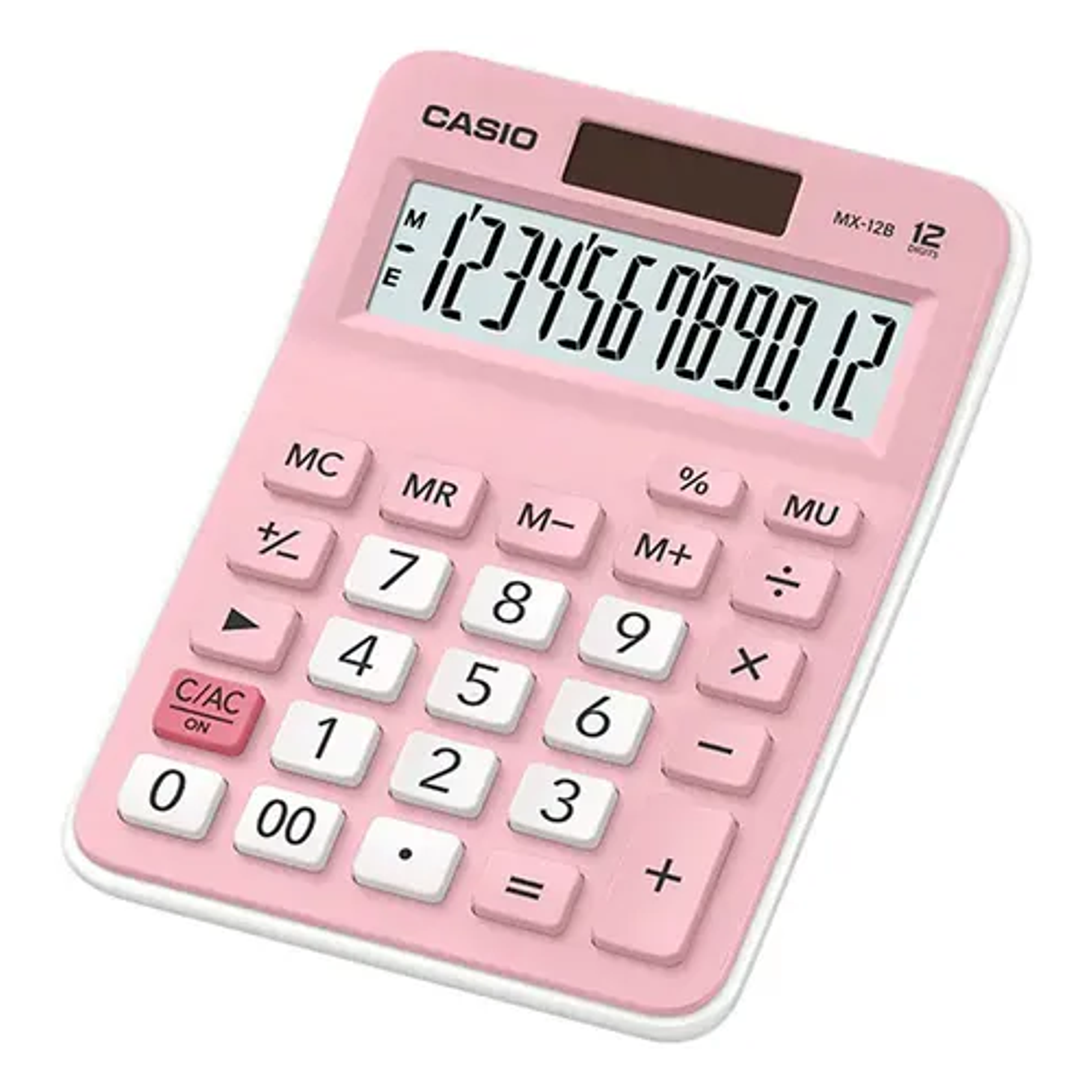 Calculadora Escritorio Casio Mx-12b Color Rosado 12 Dígitos 1